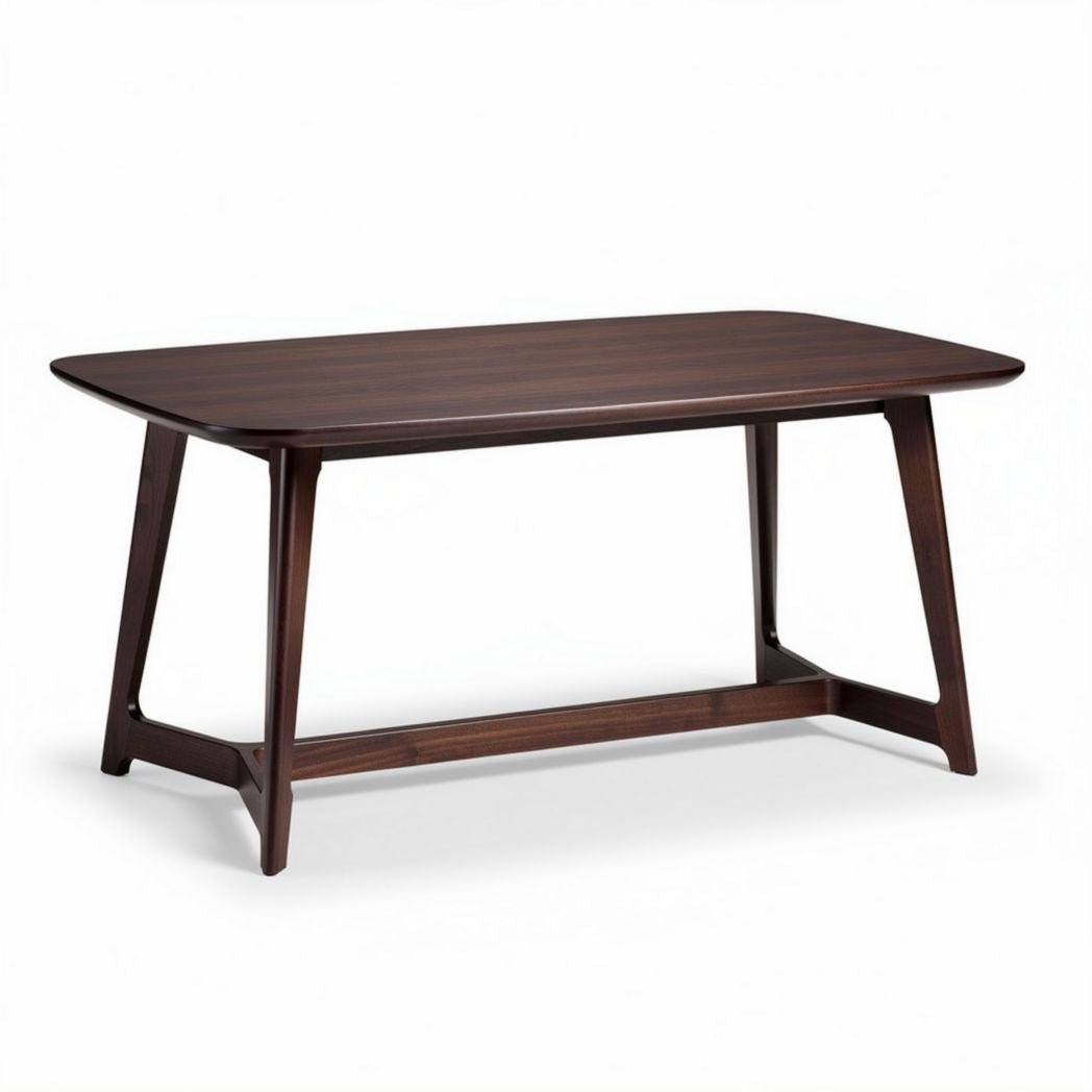Wooden coffee table in dark brown finish 150 x 80 x 75cm for living room use