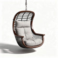 Hanging wicker chair with cushion for indoor or outdoor use 100 x 80 x 120cm