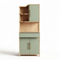 Modern wooden storage cabinet with green finish for living room use, 80 x 40 x 180cm
